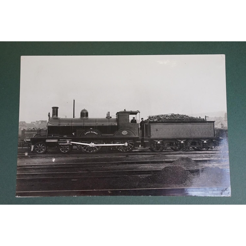 370 - A victorian railway photograph albums c.1890-1900 containing interesting steam train images.