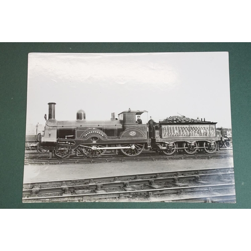 370 - A victorian railway photograph albums c.1890-1900 containing interesting steam train images.