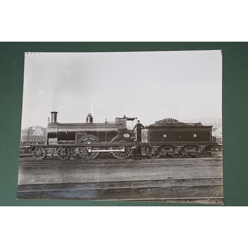 370 - A victorian railway photograph albums c.1890-1900 containing interesting steam train images.