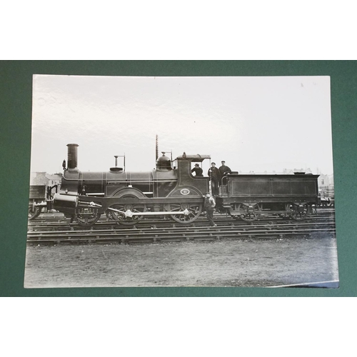 370 - A victorian railway photograph albums c.1890-1900 containing interesting steam train images.