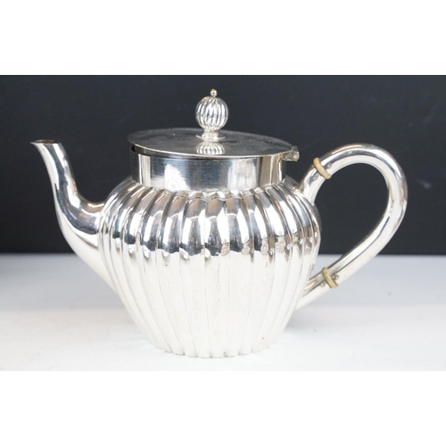 378 - A small collection of mixed silver plate to include tea pot, coffee pot, dishes...etc..