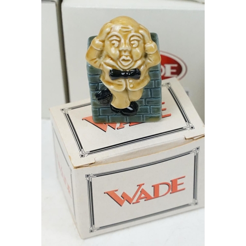 108 - Collection of boxed Wade figurines to include nativity set, Hip Hippos and Humpty Dumpty. 2 boxes.