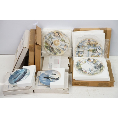 110 - Collection of Coalport RAF military related collectors plates to all in original boxes with certific... 