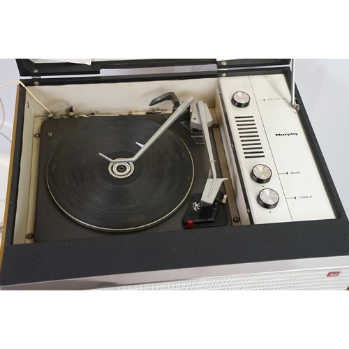 552A - Murphy A851G record player, circa 1960s, on a black metal and plywood stand (approx 66cm H x 54cm W)... 