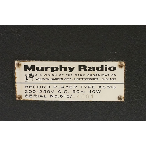 552A - Murphy A851G record player, circa 1960s, on a black metal and plywood stand (approx 66cm H x 54cm W)... 