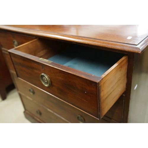 558 - Early 20th century mahogany chest of two short and three long drawers, 99cm high x 112cm wide x 53.5... 