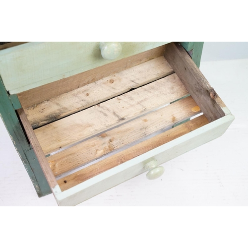 577 - Farmhouse apple and vegetable storage rack with four drawers, 104cm high x 57.5cm wide x 35cm deep