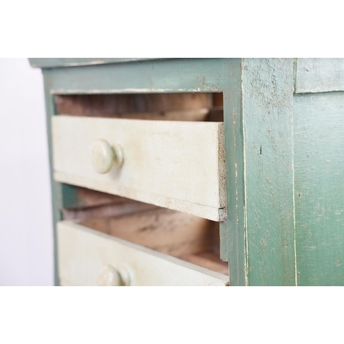 577 - Farmhouse apple and vegetable storage rack with four drawers, 104cm high x 57.5cm wide x 35cm deep