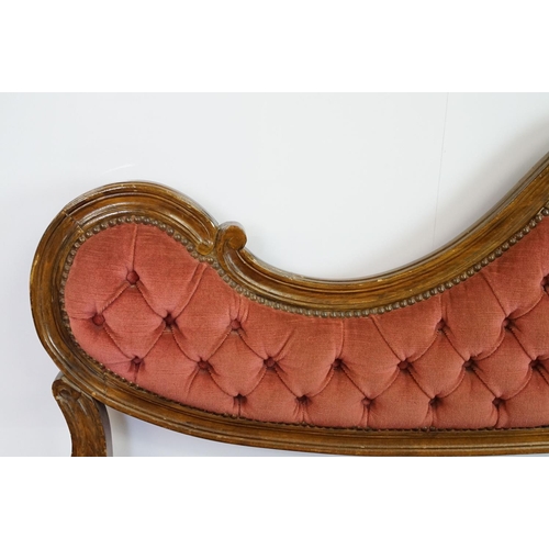 583 - 20th century continental style settee with shaped elaborately pierced back, the button back and seat... 