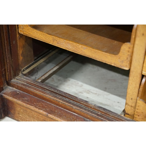 584 - Early 20th century mahogany haberdashery cabinet, with an internal arrangement of forty seven oak dr... 