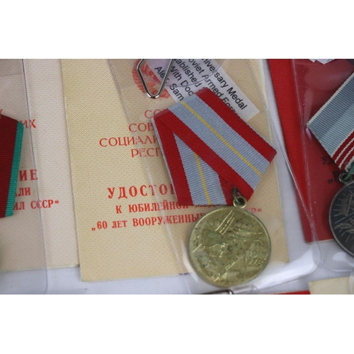 77 - A Group Of Fifteen Full Size Russian / USSR Medals All Issued To The Same Person Alexander Samarin T... 