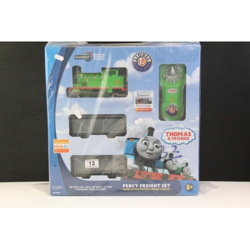 13 - Boxed Lionel O gauge Thomas & Friends 1823010 Percy Freight Train Set, complete and ex