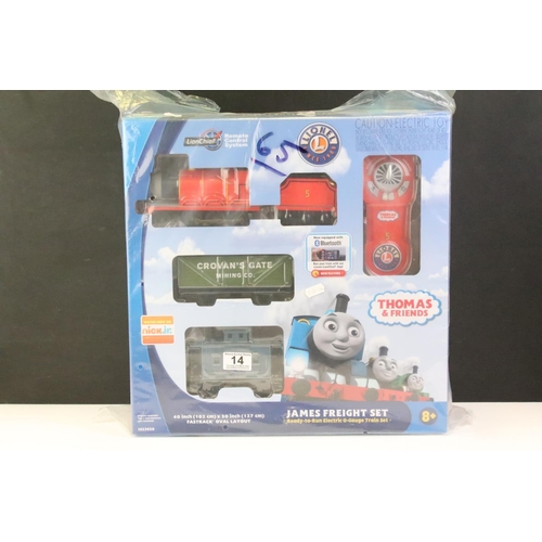 14 - Boxed Lionel O gauge Thomas & Friends 182300 James Freight Train Set, complete and ex