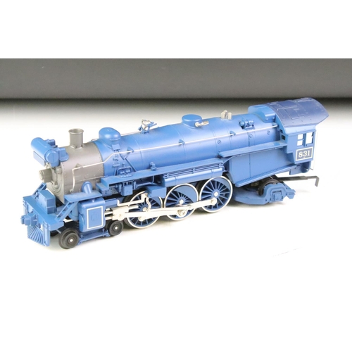 2 - Boxed Rail King by MTH Electric Trains O gauge 30-1172-0 4-6-2 Blue Comet Pacific Steam Engine locom... 