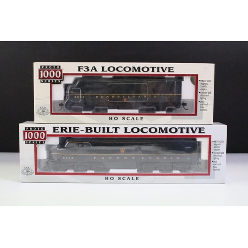 55 - Five boxed Proto Series 1000 HO gauge locomotives to include 2389 PRR 9473A, 23990 PPR #9452A, 8173 ... 