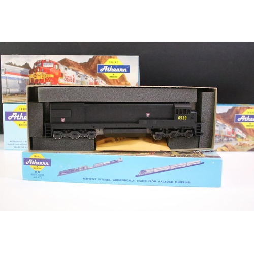 61 - Seven boxed Athearn HO gauge locomotives to include 4083, 3707, 4008, 3824, 3403, 3344 and 3804