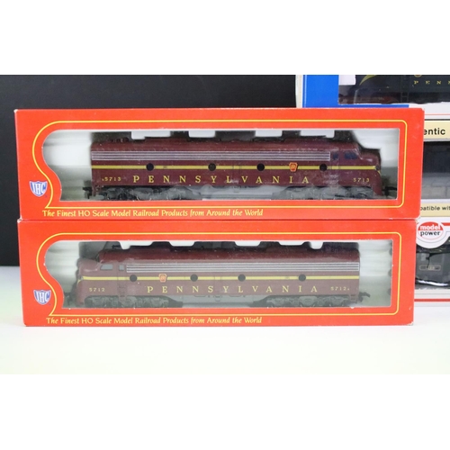 62 - Six HO gauge locomotives to include 2 x Model Power (731 Shark Nose Dummy Penn & 776551 2-8-0 Consol... 