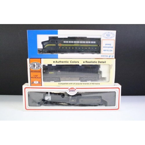 62 - Six HO gauge locomotives to include 2 x Model Power (731 Shark Nose Dummy Penn & 776551 2-8-0 Consol... 