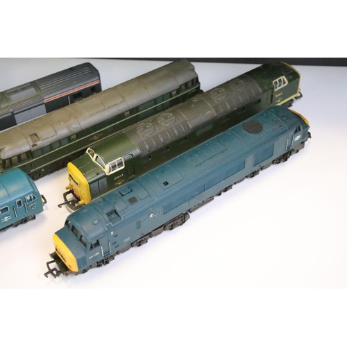 64 - Eight OO gauge Diesel locomotives to include Lima The Black Watch, Mainline The Manchester Regiment,... 