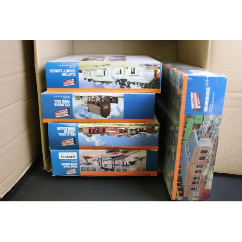 78 - 15 Boxed Walthers Cornerstone Series HO gauge plastic trackside kits to include Planning Mill and Sh... 