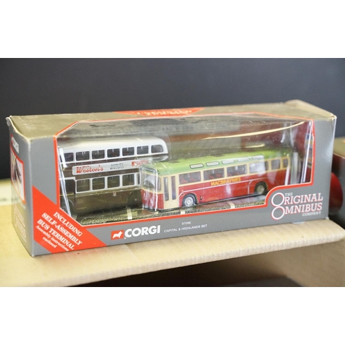 1012 - 44 Boxed / Cased Corgi Original Omnibus diecast model buses, diecast ex, boxes / cases ex