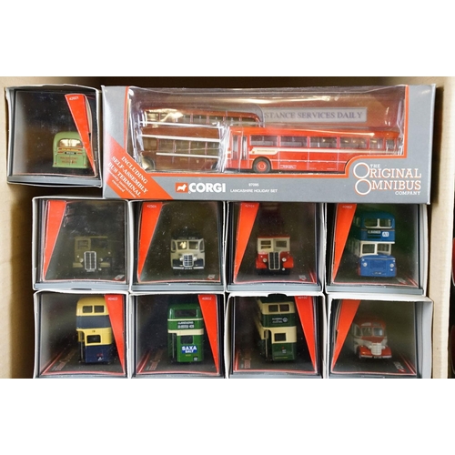 1012 - 44 Boxed / Cased Corgi Original Omnibus diecast model buses, diecast ex, boxes / cases ex