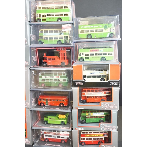 1012 - 44 Boxed / Cased Corgi Original Omnibus diecast model buses, diecast ex, boxes / cases ex