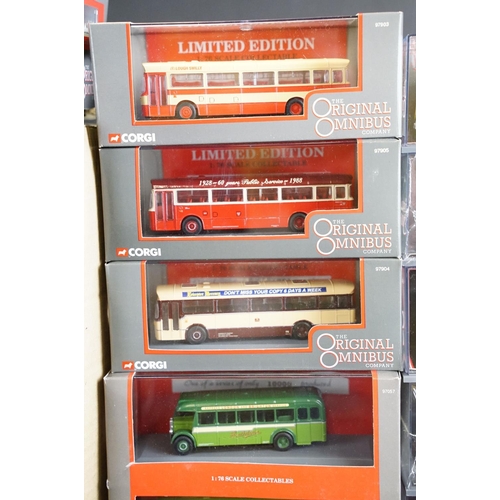 1012 - 44 Boxed / Cased Corgi Original Omnibus diecast model buses, diecast ex, boxes / cases ex