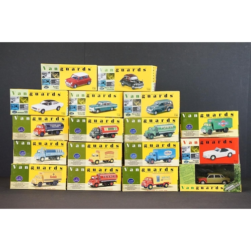 1013 - 17 boxed 1/64 scale Vanguards diecast models to include VA06706, VA20000, VA6000, VA7001, VA8001, VA... 