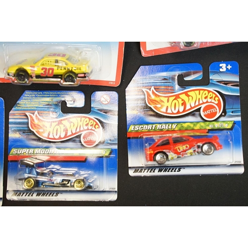 1017 - Around 84 carded Mattel Hot Wheels diecast models featuring Pro Racing 1997 Editions, appearing vg a... 