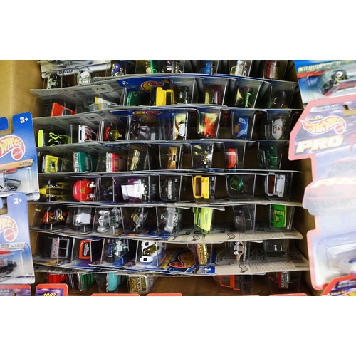 1017 - Around 84 carded Mattel Hot Wheels diecast models featuring Pro Racing 1997 Editions, appearing vg a... 