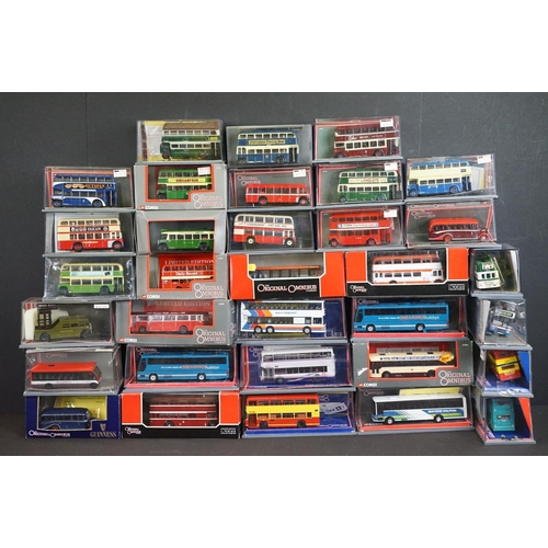 1018 - 33 Boxed / cased 1/76 scale Corgi Original Omnibus diecast model buses to include Bus Operators in B... 