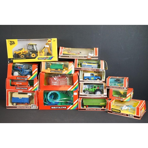 1019 - Collection of 15 boxed Britains farming related diecast models to include 9578 Loader Wagon, 9547 Ho... 