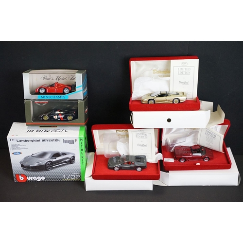 1020 - Collection of six boxed diecast models to include 2 x Minichamps Paul's Model Art Ferrari 333 SP and... 