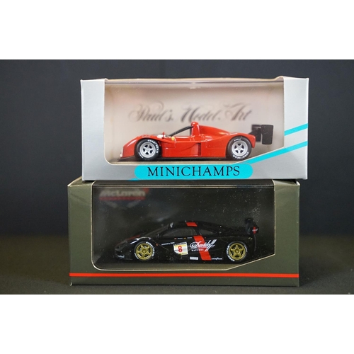 1020 - Collection of six boxed diecast models to include 2 x Minichamps Paul's Model Art Ferrari 333 SP and... 