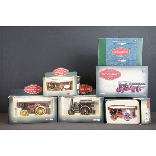 1021 - Collection of six boxed Corgi Vintage Glory Of Steam diecast models to include 80105 Fowler B6 Showm... 