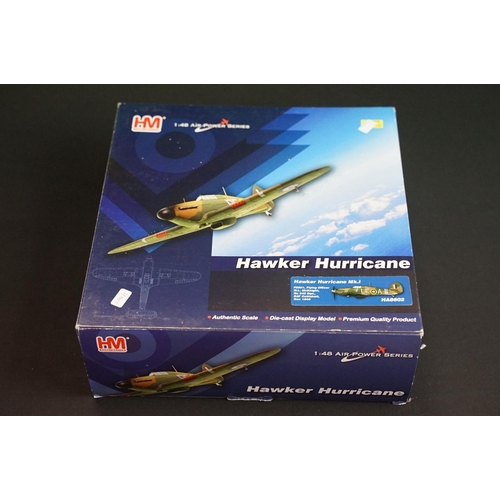 1027 - Collection of five boxed diecast model planes to include 2 x Hobbymaster 1/48 scale models featuring... 