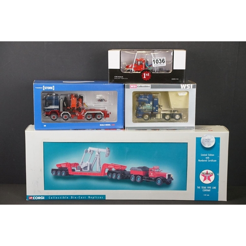 1036 - Collection of four boxed 1/50 scale haulage diecast models to include First Gear Mack Granite MP Eng... 