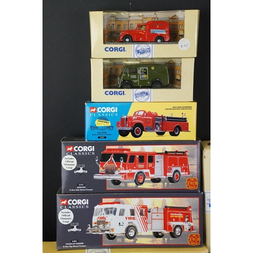 1037 - Collection of 38 boxed Corgi Classics diecast models to include The La France Fire Vehicles, Commerc... 