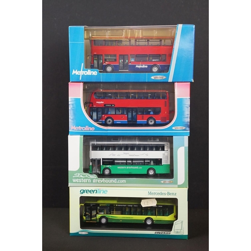 1041 - 12 Boxed / cased Creative Masters 1:76 diecast model buses to include Stagecoach London, Western Gra... 