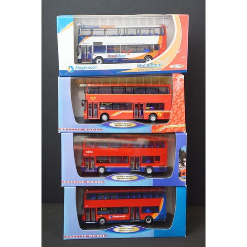 1041 - 12 Boxed / cased Creative Masters 1:76 diecast model buses to include Stagecoach London, Western Gra... 