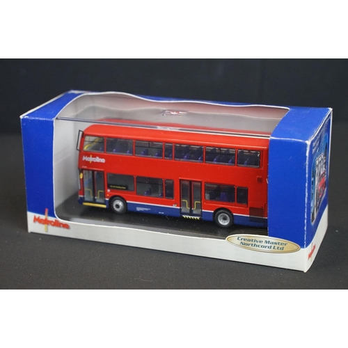 1042 - 12 Boxed / cased Creative Masters 1:76 diecast model buses to include Park & Ride, London City Sight... 