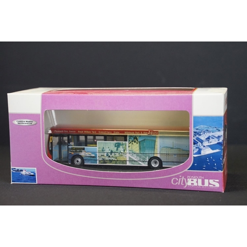 1042 - 12 Boxed / cased Creative Masters 1:76 diecast model buses to include Park & Ride, London City Sight... 