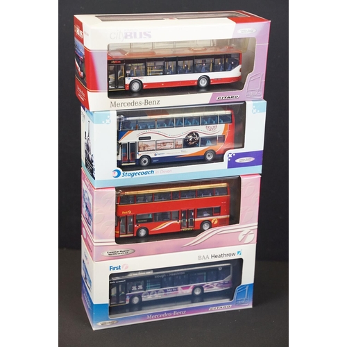 1042 - 12 Boxed / cased Creative Masters 1:76 diecast model buses to include Park & Ride, London City Sight... 