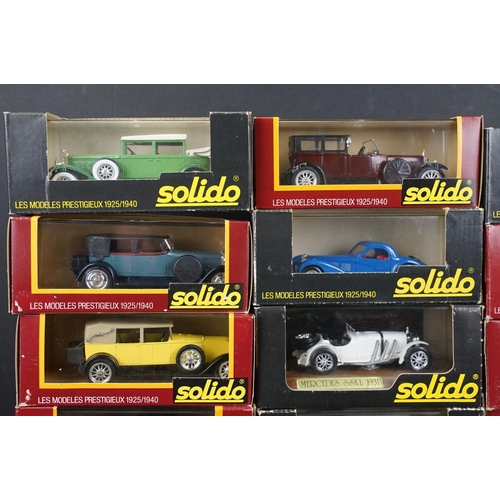 1043 - 20 Boxed / cased Solido Age d'Or diecast models to include 145 Hispano Suiza, 4001 Mercedes, 1162 Hi... 