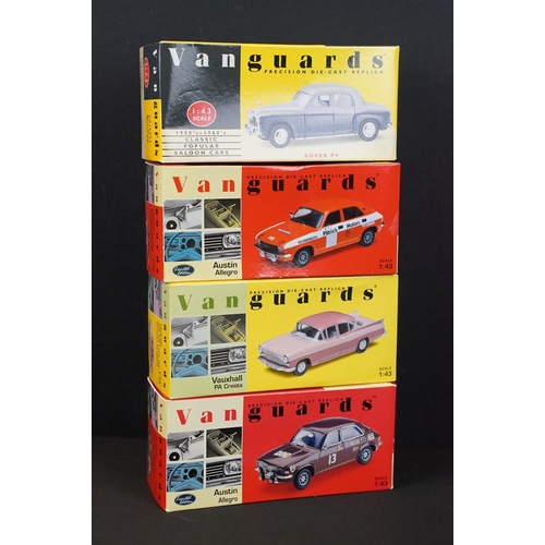 1046 - 18 Boxed Vanguards diecast models to include VA01121 Morris Minor Van, VA10202 Austin Princess, VA10... 