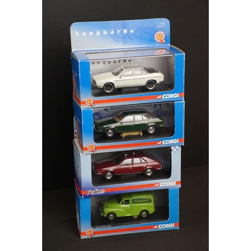 1046 - 18 Boxed Vanguards diecast models to include VA01121 Morris Minor Van, VA10202 Austin Princess, VA10... 