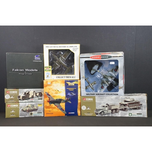 1047 - Collection of seven boxed military diecast models to include Corgi, Falcon Models, Model Power and M... 