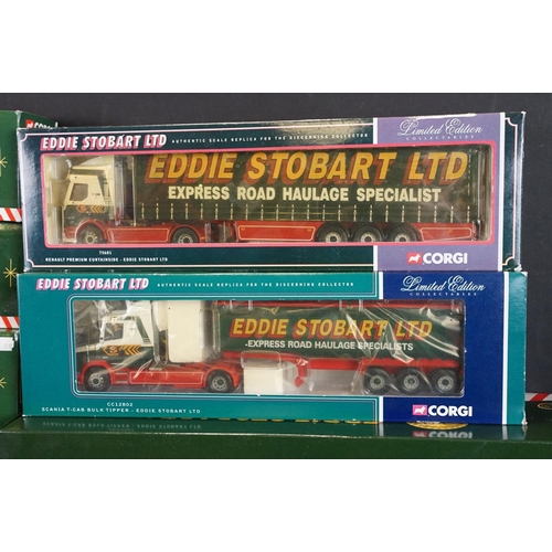 1057 - 10 boxed Corgi Eddie Stobart related haulage diecast models to include ltd edn 30th Anniversary 1970... 