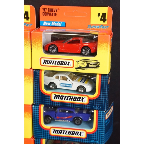 1063 - 16 Boxed Matchbox diecast models to include MB-2, MB-66, MB-17, MB-43, MB-7, MB-59, MB 49, Ford Ambu... 